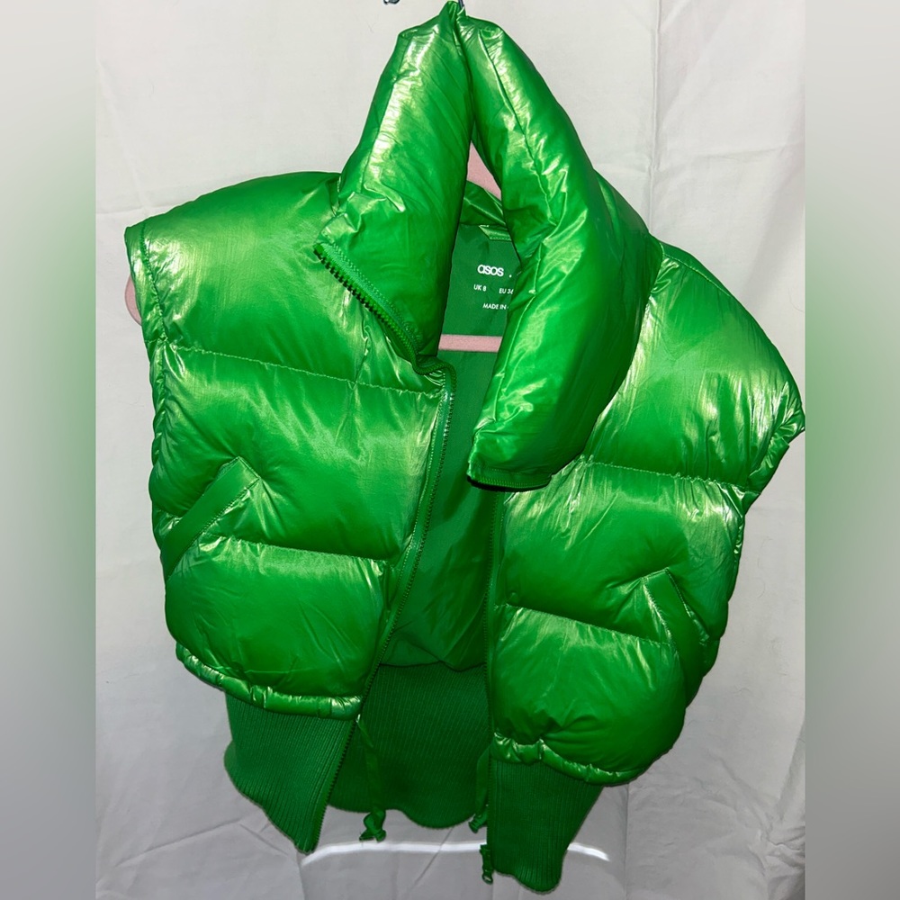 ASOS 4505 green puffer vest